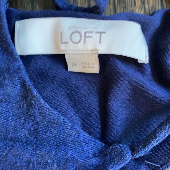 Loft Tank Dress High Neck Blue Soft M Medium EUC - Picture 5 of 7